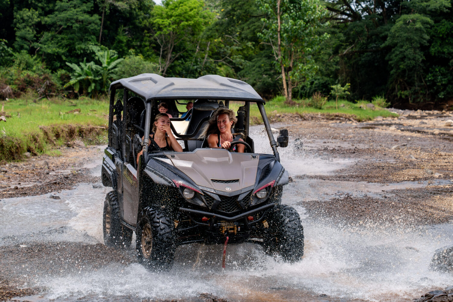 Guests combining zipline and double buggy waterfalls combo at Vista Los Sueños